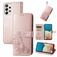 Mobigear Clover Samsung Galaxy A73 Hülle Klapphülle Geldbörse - Roségold