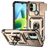 Mobigear Armor Ring Cam Slide Xiaomi Redmi A1 4G Hülle Hardcase Backcover Stoßfest mit Ringhalter und Kamera Slider - Gold