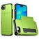 Mobigear Card iPhone 17e Hülle Hardcase Backcover Stoßfest mit Kartenhalter - Grün