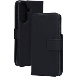Mobiparts Wallet Samsung Galaxy A37 Hülle Echtes Leder Klapphülle Geldbörse - Schwarz