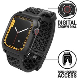 Catalyst Waterproof Case Silikon Apple Watch - 41 mm Armband Klappschließe - Schwarz