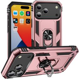 Mobigear Armor Ring iPhone 18 Pro Max Hülle Hardcase Backcover Stoßfest mit Ringhalter - Roségold