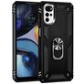 Mobigear Armor Ring Motorola Moto G22 Hülle Hardcase Backcover Stoßfest mit Ringhalter - Schwarz