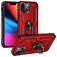 Mobigear Armor Ring iPhone 14 Hülle Hardcase Backcover Stoßfest mit Ringhalter - Rot