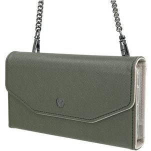 Valenta iPhone 11 Pro Max Hülle Echtes Leder Abnehmbare 2in1 Clutch - Green Mode