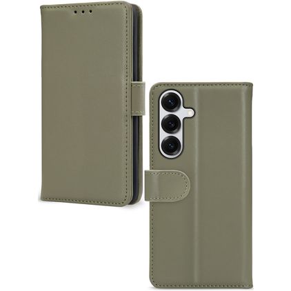 Mobilize Premium Gelly Samsung Galaxy S25 Hülle Klapphülle Geldbörse - Grün