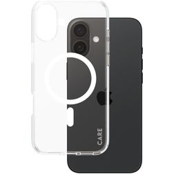 CARE by PanzerGlass Flagship iPhone 16 Plus MagSafe Hülle Hardcase Backcover - Transparent / Weiß