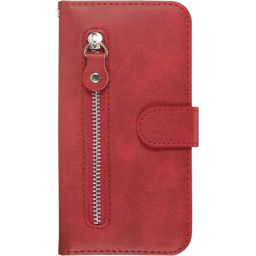 Mobigear Zipper Samsung Galaxy S20 Hülle Klapphülle Geldbörse - Rot