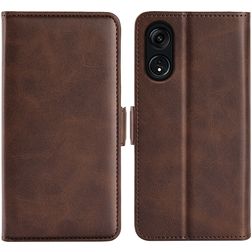 Mobigear Slim Magnet OPPO Reno 8T 5G Hülle Klapphülle Geldbörse - Braun