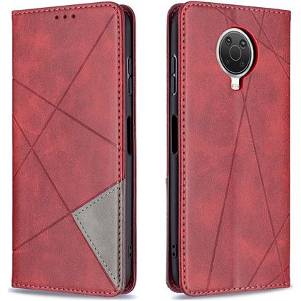 Mobigear Rhombus Slim Nokia G10 Hülle Klapphülle - Rot