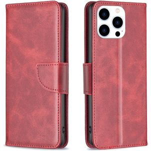 Mobigear Excellent iPhone 16 Pro Hülle Klapphülle Geldbörse - Rot