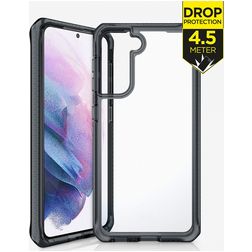 ITSkins SupremeClear Samsung Galaxy S21 Plus Hülle Hardcase Backcover Stoßfest - Transparent / Schwarz