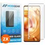 Mobigear Premium Vivo X80 Pro Panzerglas Gehärtetes Glas Displayschutz - Hüllenfreundlich - Schwarz (2er Pack)