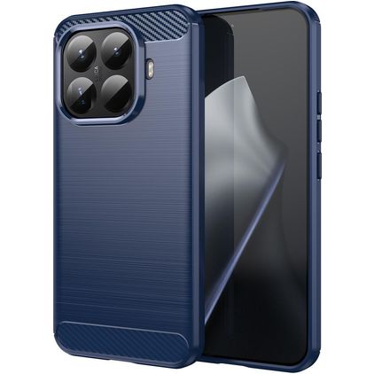 Mobigear Brushed Slim Xiaomi 15T Pro Hülle Flexibles TPU Backcover - Blau
