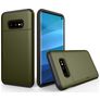 Mobigear Card Samsung Galaxy S10e Hülle Hardcase Backcover Stoßfest mit Kartenhalter - Armeegrün