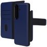 Mobiparts Samsung Galaxy S26 Hülle Echtes Leder Abnehmbare 2in1 Klapphülle Geldbörse - Blau