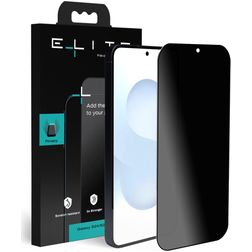Elite Samsung Galaxy S24 Panzerglas Gehärtetes Glas Displayschutz Privacy - Hüllenfreundlich - Schwarz