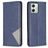 Mobigear Rhombus Slim Motorola Moto G54 Hülle Klapphülle - Blau