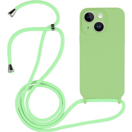 Mobigear Lanyard iPhone 14 Silikon Handykette - Grün