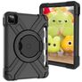 Mobigear RingGuard iPad Pro 11 Zoll (2022) Tablet Hülle für Kinder mit Tragegriff + Stifthalter - Schwarz