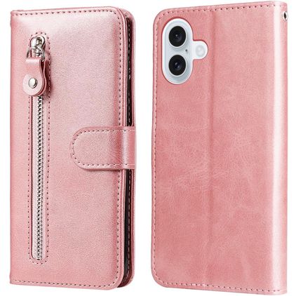 Mobigear Zipper iPhone 17 Klapphülle Portemonnaie - Roségold