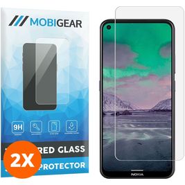 Mobigear Nokia 3.4 Panzerglas Gehärtetes Glas Displayschutz - Hüllenfreundlich (2er Pack)
