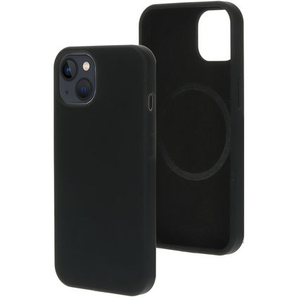 Mobiparts iPhone 13 Silikon MagSafe Hülle Backcover - Schwarz