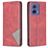 Mobigear Rhombus Slim Motorola Moto G85 Hülle Klapphülle - Rot