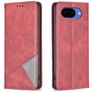 Mobigear Rhombus Slim Google Pixel 10a Hülle Klapphülle - Rot
