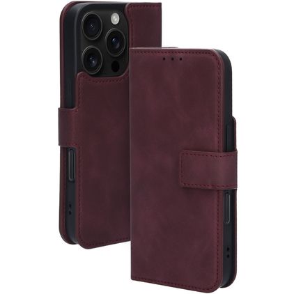 Mobiparts Classic Wallet MagSafe iPhone 16 Pro MagSafe Hülle Klapphülle Geldbörse - Velvet Red