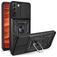 Mobigear Armor Ring Cam Slide Samsung Galaxy S22 Hülle Hardcase Backcover Stoßfest mit Ringhalter und Kamera Slider - Schwarz