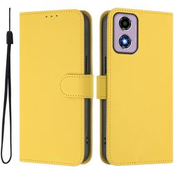Mobigear Urban Wallet Motorola Moto E14 Hülle Klapphülle Geldbörse - Gelb
