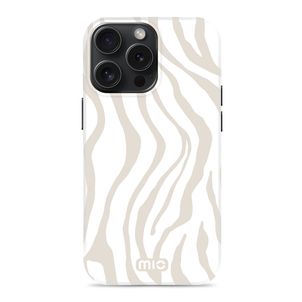 MIO iPhone 15 Pro MagSafe Hülle Hardcase Backcover - Sandy Zebra