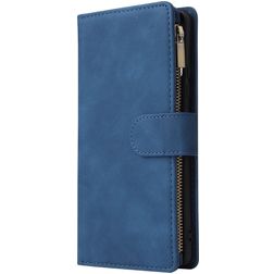 Mobigear Zipper Samsung Galaxy S10 Lite Hülle Klapphülle Geldbörse - Blau