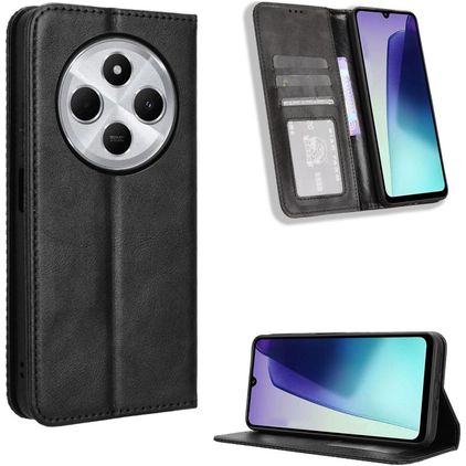 Mobigear Sensation Xiaomi Redmi 14C Hülle Klapphülle Geldbörse - Schwarz
