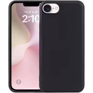 Mobigear Basics iPhone 16e Hülle Flexibles TPU Backcover - Schwarz