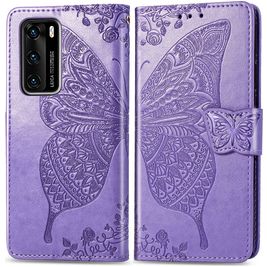 Mobigear Butterfly Huawei P40 Hülle Klapphülle Geldbörse - Lila