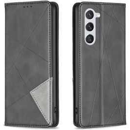 Mobigear Rhombus Slim Samsung Galaxy S25 Hülle Klapphülle - Schwarz