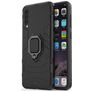 Mobigear Armor Ring Samsung Galaxy A50 Hülle Hardcase Backcover Stoßfest mit Ringhalter - Schwarz