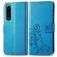 Mobigear clover Sony Xperia 5 IV Hülle Klapphülle Geldbörse - Blau