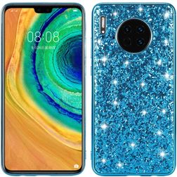 Mobigear Glitter Huawei Mate 30 Hülle Hardcase Backcover - Blau