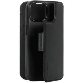 Decoded Detachable Wallet iPhone 15 MagSafe Hülle Echtes Leder Abnehmbare 2in1 Klapphülle Geldbörse - Schwarz