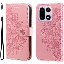 Mobigear Flowers OnePlus 15 Hülle Klapphülle Geldbörse - Roségold