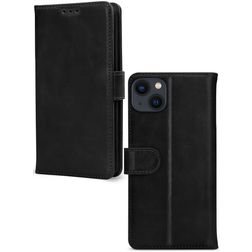 Mobilize Wallet iPhone 13 Mini Hülle Echtes Leder Klapphülle Geldbörse - Schwarz