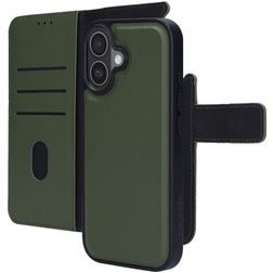 Mobiparts iPhone 17 Hülle Echtes Leder Abnehmbare 2in1 Klapphülle Geldbörse - Grün