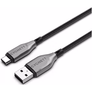Cygnett Armoured USB-A auf USB-C Kabel 0.5 Meter - Schwarz