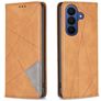 Mobigear Rhombus Slim Samsung Galaxy A27 Hülle Klapphülle - Cognac