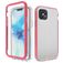 Mobigear Two-Layer iPhone 12 Pro Max Hülle Hardcase Backcover Stoßfest - Transparent / Rot