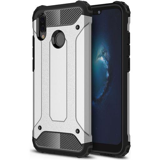 Mobigear Outdoor Huawei P20 Lite (2018) Hülle Hardcase Backcover Stoßfest - Silber
