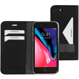 Mobiparts Classic Wallet iPhone 7 Hülle Klapphülle Geldbörse - Schwarz